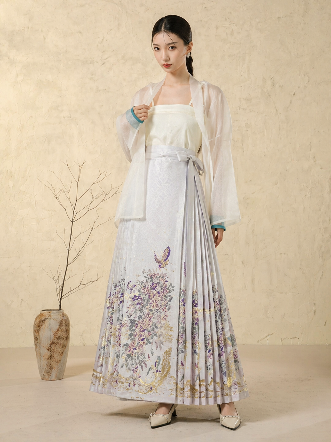 Blue-Purple Butterfly Mamian Skirt