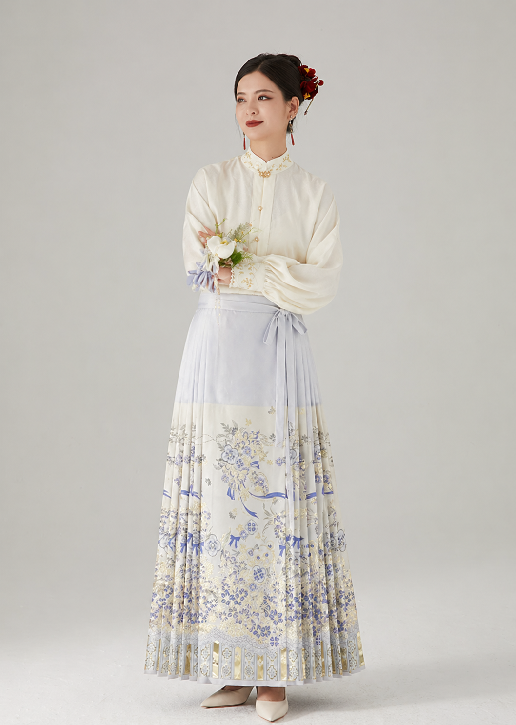 Teddy Sky Blue Mamian Skirt
