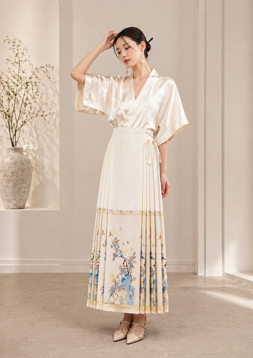 White Flower Mamian Skirt