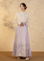 Purple Peacok  Mamian Skirt