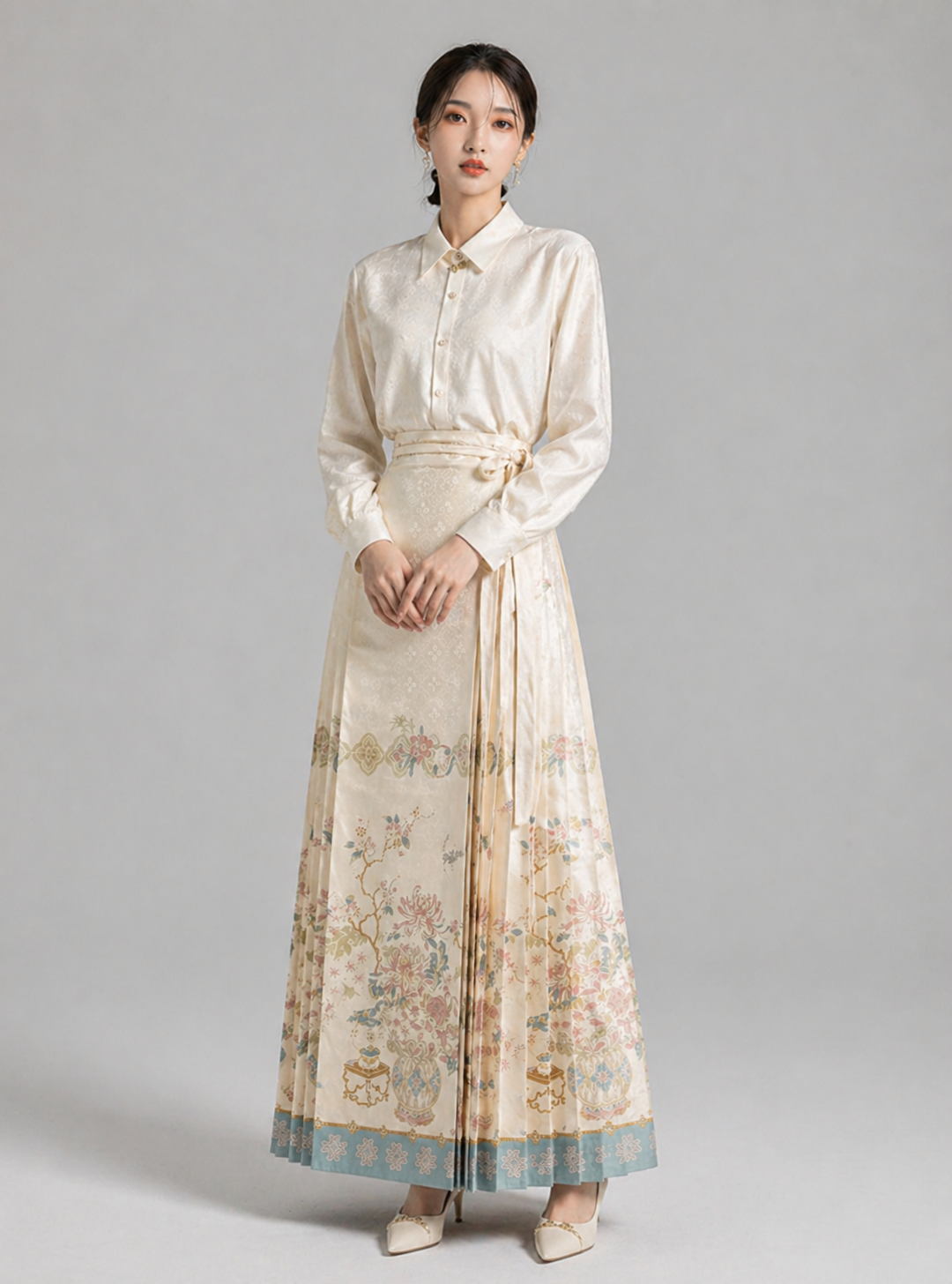 White Vase Mamian Skirt