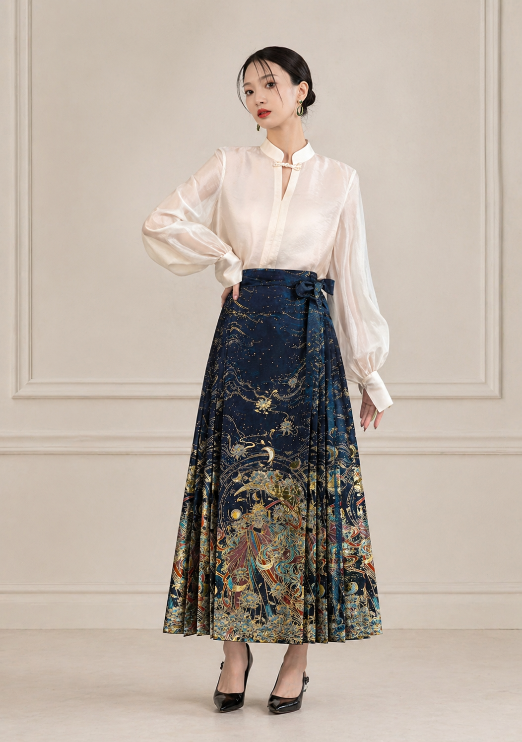 Blue Goddess Mamian Skirt