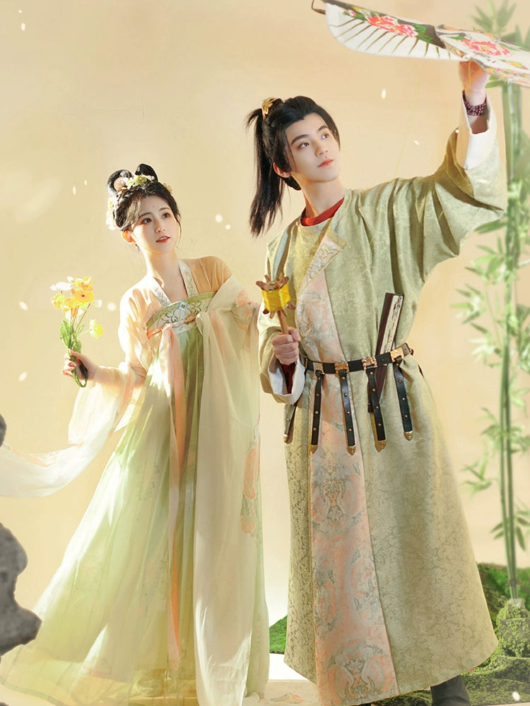[Man Man 蛮蛮] Tang Dynasty | Couple's Set | Chest-high Ruqun (skirt set) & Round-neck Robe