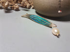 Peacock Feather Straight Hair Clip