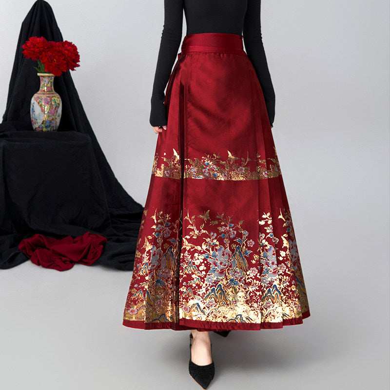 Red Ming-Style Mamian Skirt