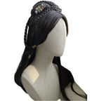 Parrot Feather Floral Hair Clip with Freshwater Pearl
