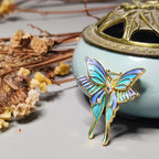 Parrot Feather Butterfly Brooch