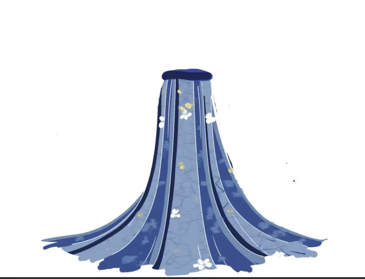 [Tiao Tiao 迢迢] Warring States Style | Trailing Hanfu robe | Straight-Hem | Bixi | Embroidery