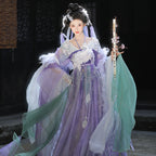 [Bai Que 白雀] Tang-style | Embroidered | Large-sleeved Top | Hezi Qun (chest-high skirt) | Qiyao Qun (waist-high skirt)
