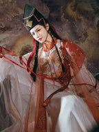 [The East 东方] Ming Dynasty | Round-neck Robe with Cape | Detailed Embroidery | Wide Sleeves | Unisex