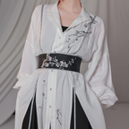 [Plum Blossom Verse 梅花词] Han-Style Set | Stand Collar Top & Wide-leg Pants | Spring & Autumn