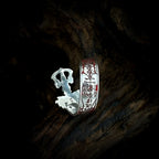 S925 pure silver Taoist ornament, Ziwei taboo Bagua Taoist magic sword ring, cinnabar national trend new Chinese style adjustable ring