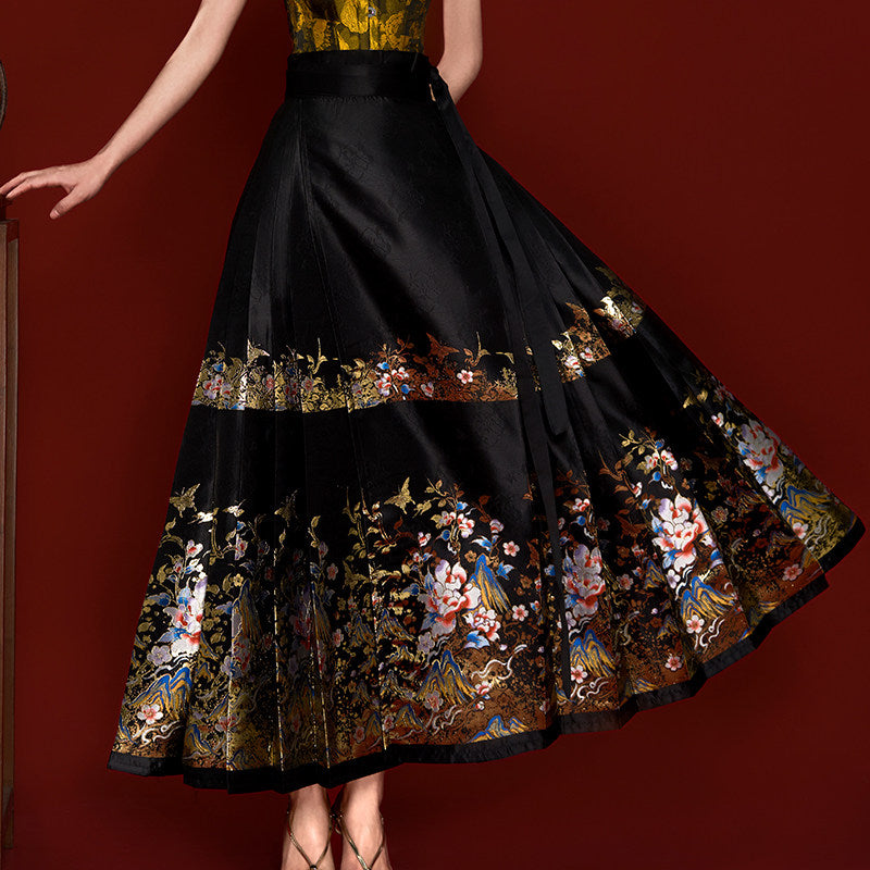 Black Ming-Style Mamian Skirt