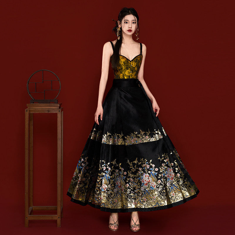Black Ming-Style Mamian Skirt