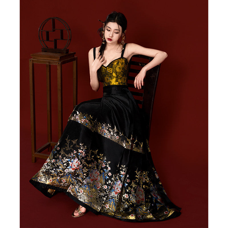 Black Ming-Style Mamian Skirt