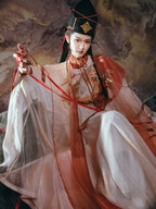 [The East 东方] Ming Dynasty | Round-neck Robe with Cape | Detailed Embroidery | Wide Sleeves | Unisex