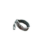 S925 pure silver Taoist ornament, Ziwei taboo Bagua Taoist magic sword ring, cinnabar national trend new Chinese style adjustable ring