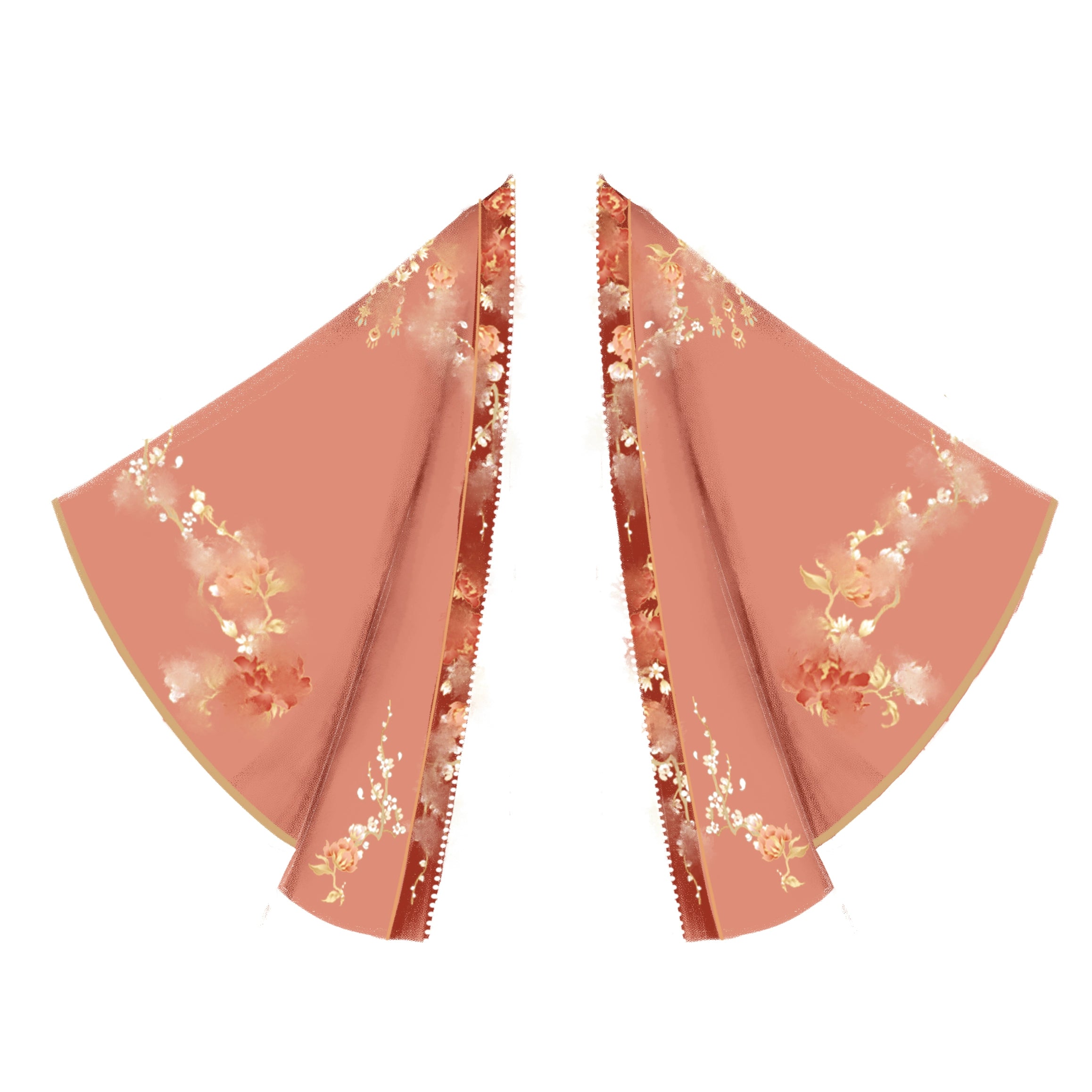 [Luanfeng Heming 鸾凤和鸣] Wei&Jin | Hanfu Wedding Dress | Detailed Embroidery | Daxiu Shan (Large-sleeved long shirt) | Hezi Qun (Chest-high dress) | Qiyao Qun (Waist-high skirt)