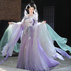 [Bai Que 白雀] Tang-style | Embroidered | Large-sleeved Top | Hezi Qun (chest-high skirt) | Qiyao Qun (waist-high skirt)