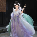 [Bai Que 白雀] Tang-style | Embroidered | Large-sleeved Top | Hezi Qun (chest-high skirt) | Qiyao Qun (waist-high skirt)