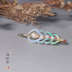 Parrot Feather Phoenix Tail Hairpin