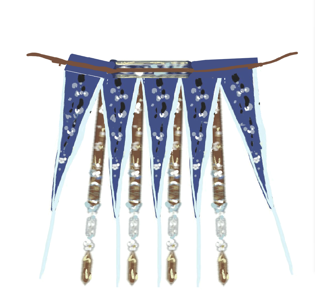 [Tiao Tiao 迢迢] Warring States Style | Trailing Hanfu robe | Straight-Hem | Bixi | Embroidery