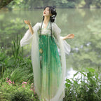 [Xiao Liuer 小柳儿] Tang Dynasty | Gilded One-piece Qixiong Hanfu Set