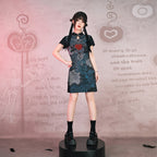 [Heart Abyss 心之渊] Teardrop Neck Qipao Mini Dress | Modern Chinese | Slim Fit | Summer