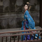 [Tiao Tiao 迢迢] Warring States Style | Trailing Hanfu robe | Straight-Hem | Bixi | Embroidery