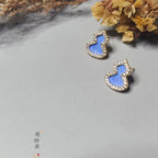 Parrot Feather Gourd Stud Earrings