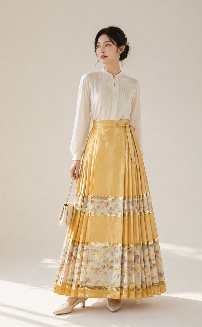 Golden Koi Yellow Mamian Skirt